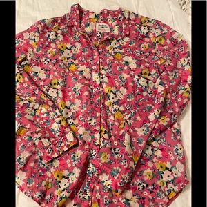 Holding Horses pink flowered shirt